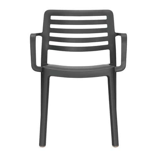 FAUTEUILS WIND POLYPROPYLÈNE - GRIS FONCÉ - GARBAR
