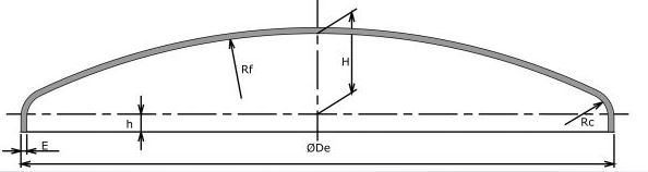 Fond bombé normalisé PRC - norme NF E 81-101 - pour appareils à faible pression_0