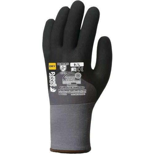 GANTS DE MANUTENTION EUROLITE 15N606D ENDUIT 3/4 MICRO-MOUSSE NITRILE - 6 - COVERGUARD