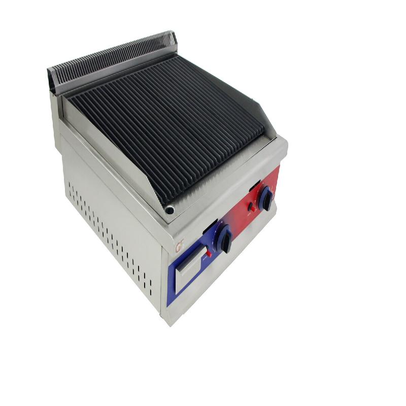 Gasfrit - Barbecue Gril Double à Gaz avec Pierre de Lave 668 x 430 x 270 mm - GF019B_0
