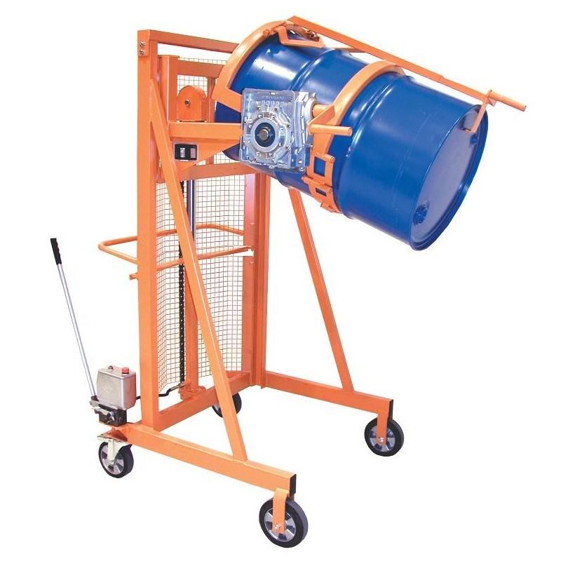 Gerbeur basculeur de fût L/M600 - capacité 350 kg - hauteur d'élévation jusqu'à 1400 mm - rotation 270° ou 360°_0