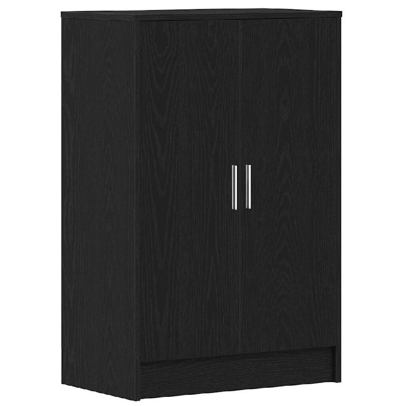 Helloshop26 - Armoire à chaussures élégante rangement pratique 60 x 35 x 92 cm en bois d'ingénierie noir 02_0051801 - noir Bois massif 3000237099454_0