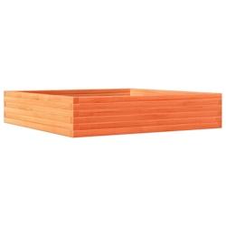 Helloshop26 - Jardinière bac lit surélevé plantes fleurs terrasse jardin cire 110 x 110 x 23 cm bois de pin massif marron 02_0038425 - 3000217667116_0