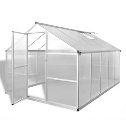 Helloshop26 - Serre tente abri plante fleur légumes renforcée en aluminium avec cadre de base 7,55 m² Transparent 02_0044662 - 3000220288445_0