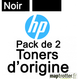 HP - 126A - CE310AD - PACK DE 2 TONERS NOIRS - PRODUIT D'ORIGINE - 1 200 PAGES X 2