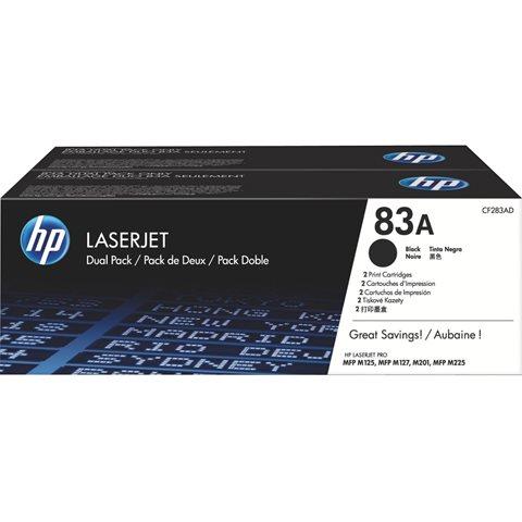 HP 83A- CF283AD- PACK DE 2 TONERS NOIRS POUR IMPRIMANTE LASER - HP