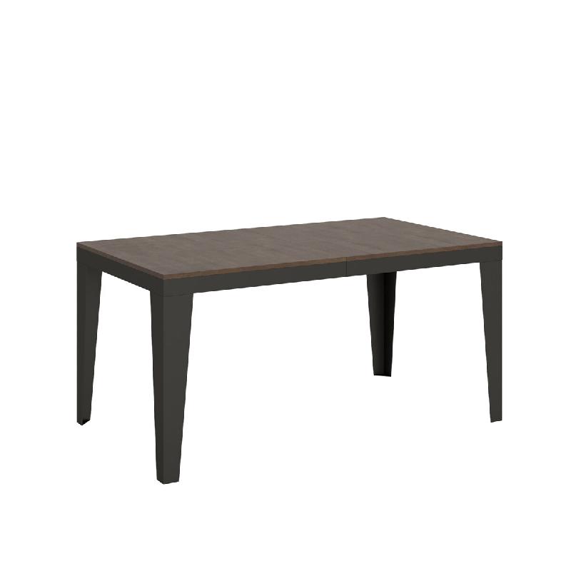 Itamoby Table Extensible 90X160/264 Cm Flame Evolution Noyer Structure Anthracite - marron 8050598016299_0