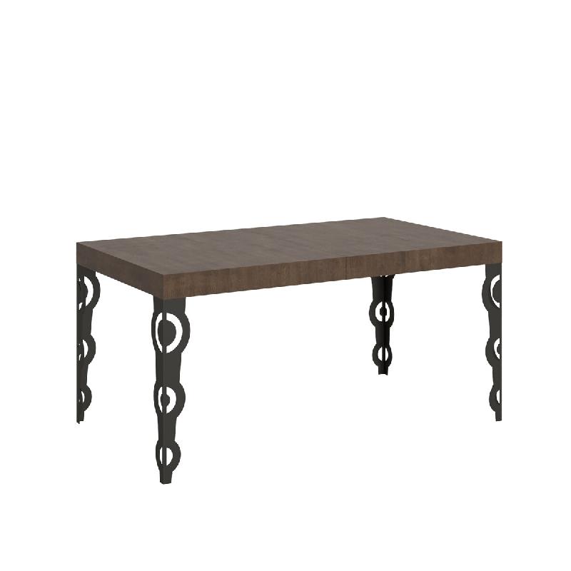 Itamoby Table Extensible 90X160/264 Cm Karamay Noyer Structure Anthracite - marron VE160TAKRYALL-NC-AN_0