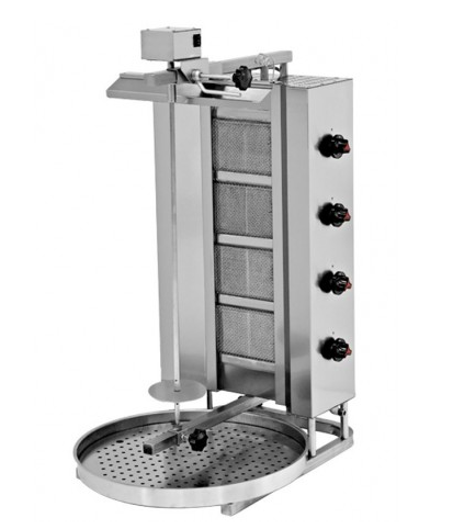Machine à kebab 80 kg à gaz - 4 brûleurs performants - Référence DOE4_0