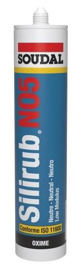 MASTIC SILICONE SILIRUB NEO5 TON PIERRE GRIS CARTOUCHE 300ML - SOUDAL - 120639