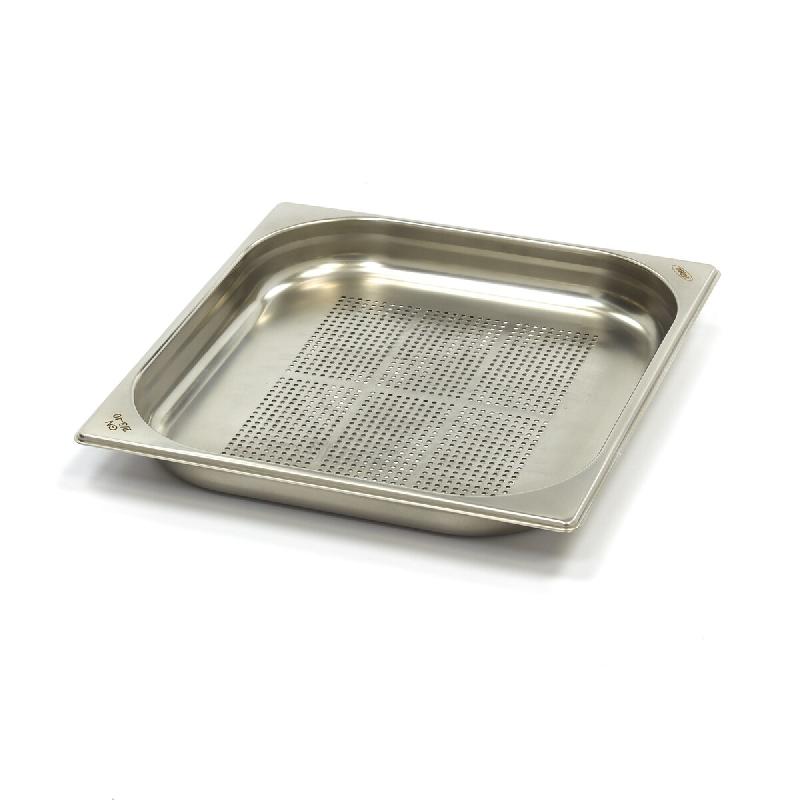 Maxima Récipient gastronorm - 2/3 GN - profondeur 4 cm - acier inoxydable - perforé – 35.3 × 32.5 × 4 cm - AKS-09367669_0