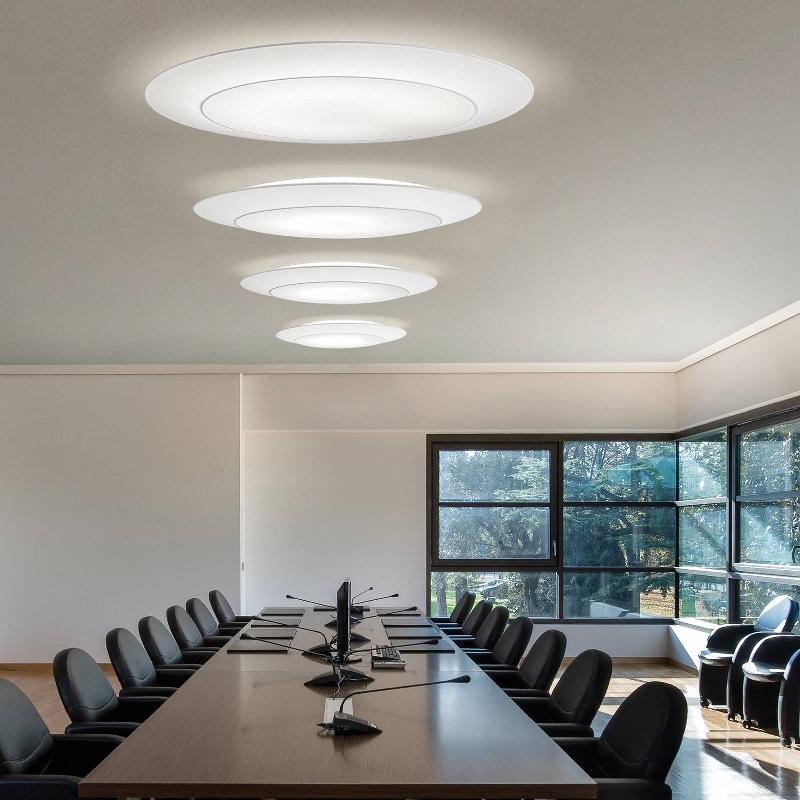 MODO LUCE RING TONDA PLAFONNIER TRIAC BLANC Ø85CM