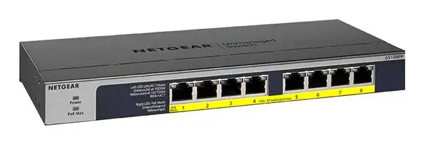 NETGEAR GS108PP Non-géré Gigabit Ethernet (10/100/1000) Connexion Ethernet, supportant l'alimentatio_0
