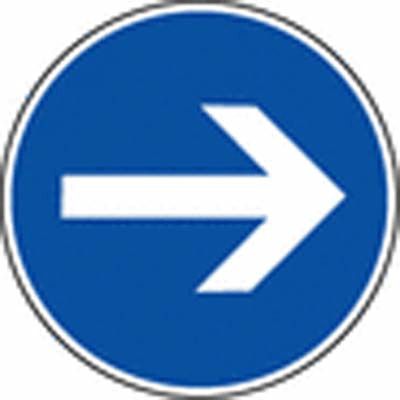 Panneau de signalisation - Sens obligatoire - Fabrication sur mesure et française - PVC ou aluminium - Diamètre 320mm ou 420mm_0