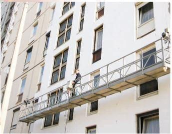 Plateforme suspendue - échafaudage volant - largeur 0,7m - hauteur de levage jusqu'à 100m - longueur 2-12m_0