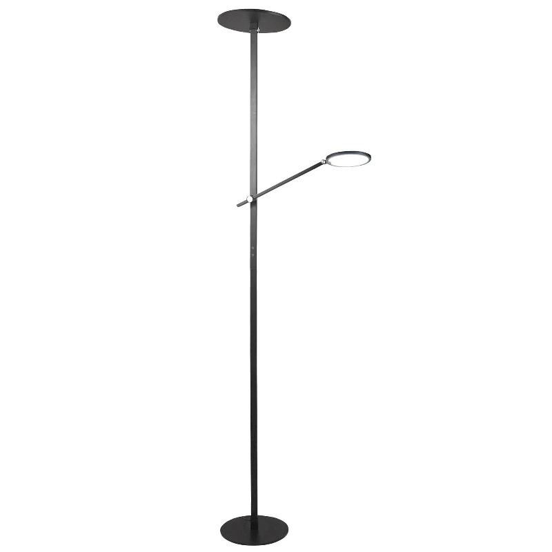 FABAS LUCE REGINA LAMPADAIRE AVEC LISEUSE, À 2 LAMPES, NOIR