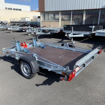 Remorque CCL8 - PTC 750 kg - CU 500 kg avec feux de gabarit à LED et treuil pour descente au sol_0