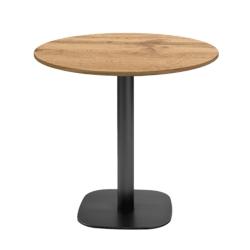 Restootab - Table Ø70cm - modèle Round chene armor - marron fonte 3760371519309_0