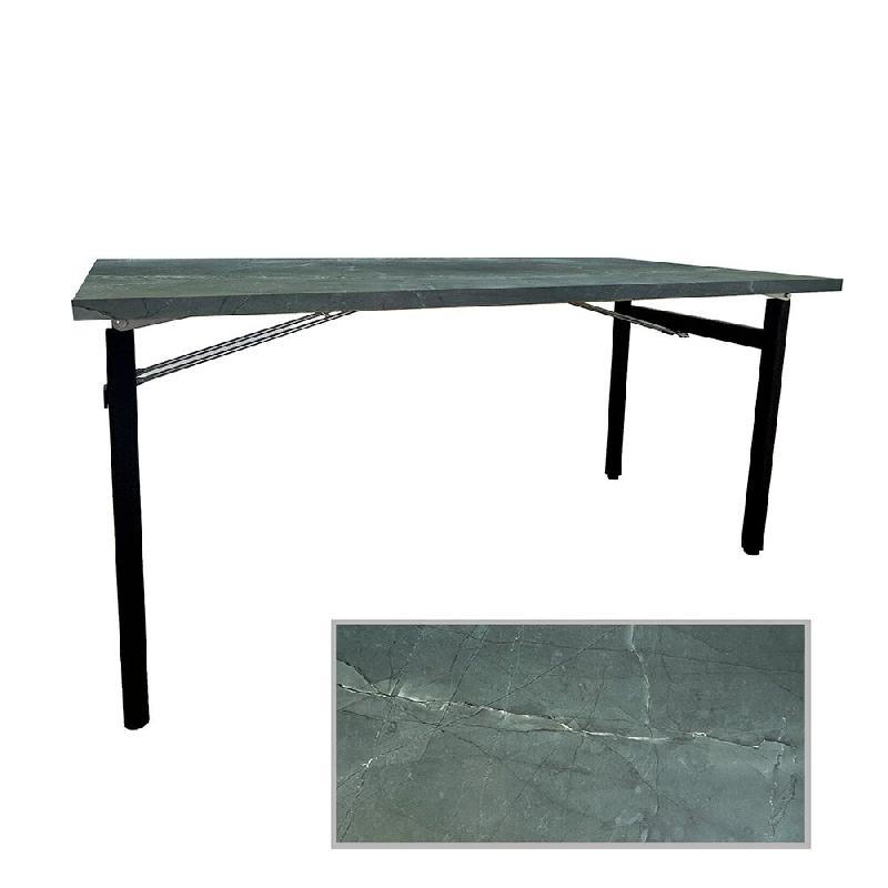 RestooTab - Table pliable Tambu 160x80cm marbre jade - vert Bois manufacturé TB-TAMBU-16080M-MB.JAD_0