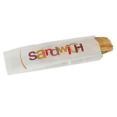 Sac sandwich papier 10 x 35 x 5,5 cm - à soufflets avec impression sandwich en 2 ou 3 couleurs - Marque Cenpac_0