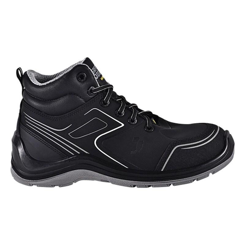 Safety Jogger - Chaussures de sécurité mi-hautes sportives antistatiques FLOW noir et blanc S3S Noir / Blanc Taille 41 - 41 noir matière synthétiq_0