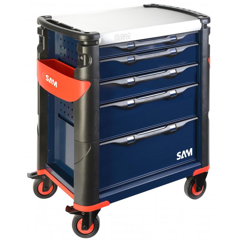 Servante bleue 5 tiroirs SAM | 415HB_0