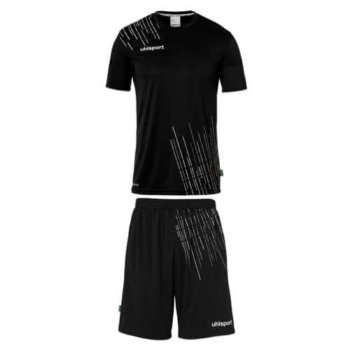 SET MAILLOT ET SHORT DE FOOT ENFANT - UHLSPORT - SCORE 26 NOIR/BLANC