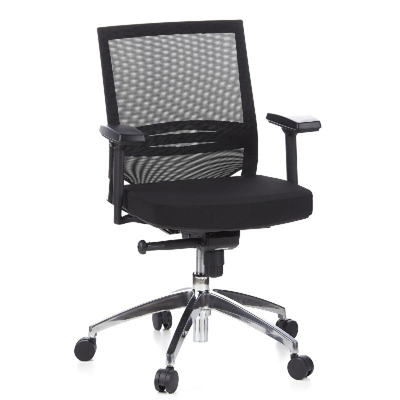 Siège de bureau / Siège de direction PORTO PRO / Dossier, tissu maille noir hjh OFFICE - noir polyester 657235_0