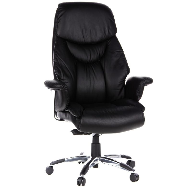 Siège de bureau / Siège de direction PRADO, simili cuir noir hjh OFFICE - noir plastique 608210_0