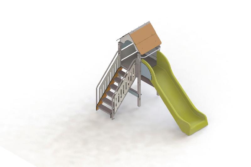 STRUCTURE CITADELLE DONJON - ACIER - PLATINES - POLY - ORANGE/BLEU-WIKI CAT - MANUTAN COLLECTIVITÉS