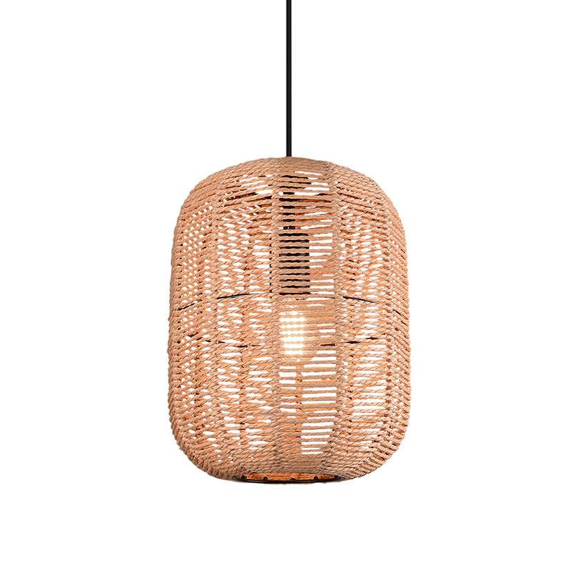 TRIO LIGHTING SUSPENSION RUNA, ABAT-JOUR SISAL, 1 LAMPE Ø 35 CM