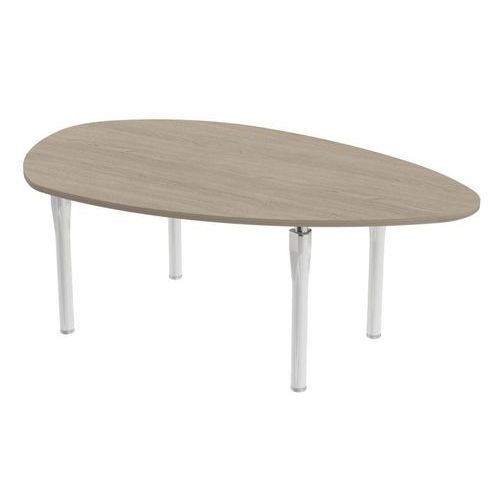 TABLE DE RÉUNION NOGA GALET 200 X 123 CM CHÊNE GRIS BLANC