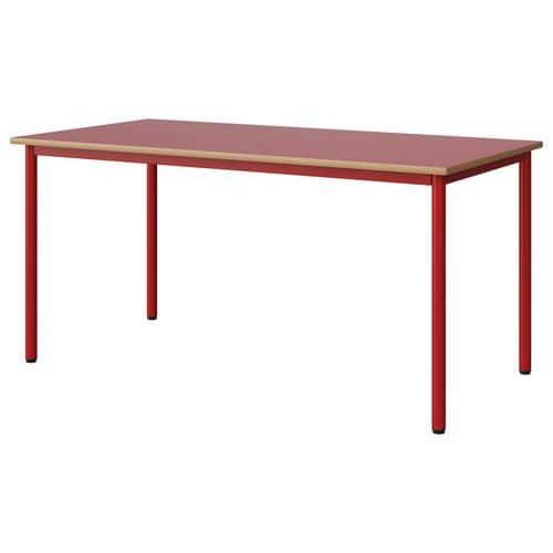 TABLE MALIBU 160X80 T6 4P STRA ALAISÉ ROUGE U321/ROUGE 3020 - MANUTAN EXPERT