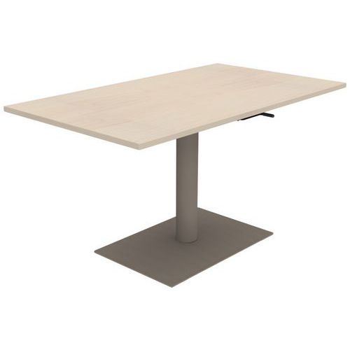 TABLE MANO RÉGLABLE 140X80 STRAT ABS ÉRABLE GOTLAND/NOISETTE - MOBIDECOR