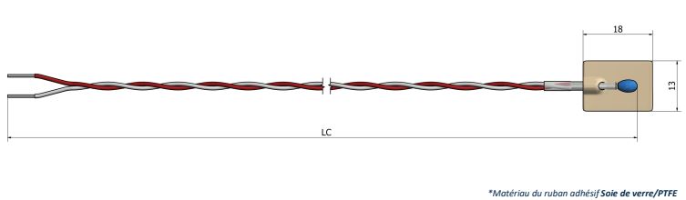 Thermistance de surface à coller - HS00 - PTC et NTC avec câbles Téflon jusqu'à 260°C_0