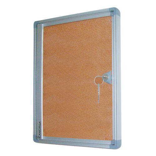 VITRINE D'AFFICHAGE INTERIEURE EXTRA PLATE- PHOENIX 47X64 LIEGE/4 FEUILLES A4 - PLANORGA