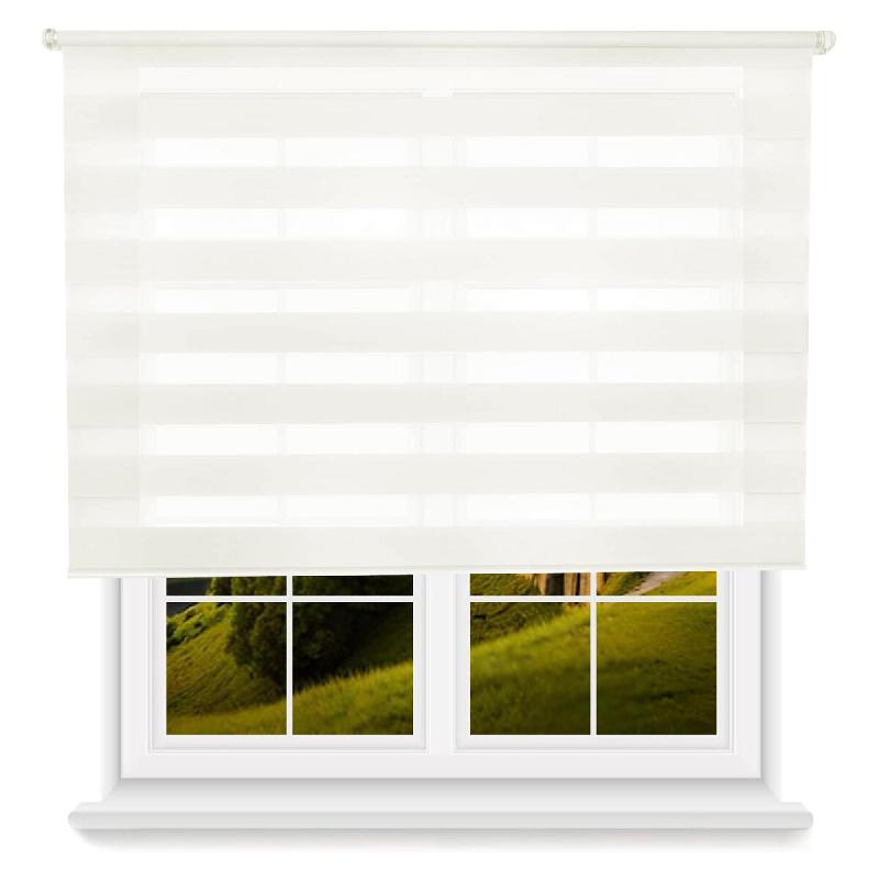 WellHome - Store enrouleur en polyester Jour/Nuit 180 x 180cm (Largeur x Hauteur) couleur Blanc Cassé - blanc polyester WH15159_0
