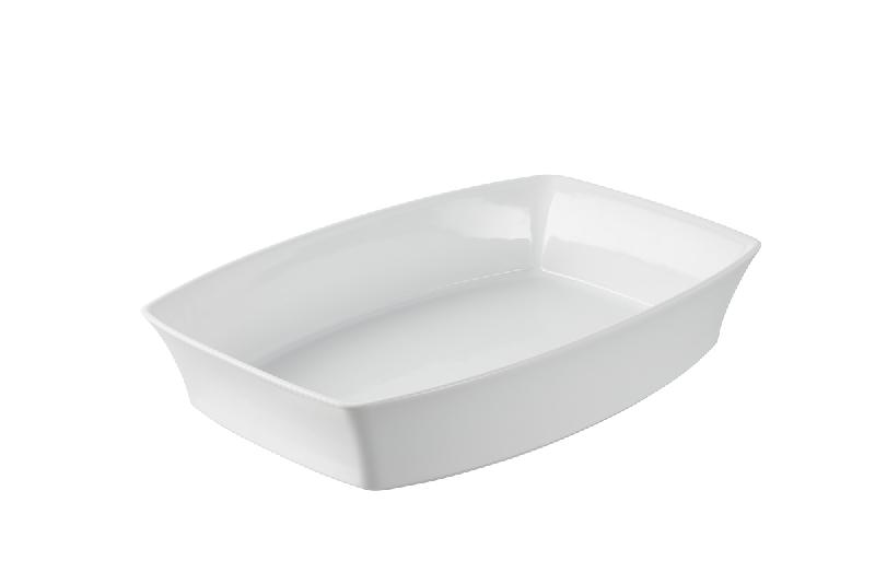 PLAT CULINAIRE BLANC 34X22,5X6,5 CM 275 CL ALEXANDRIE REVOL