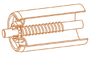 Acier gravitaires - rouleaux pour vrac  - mset - embouts tôle acier_0