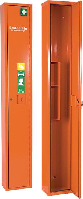 Armoire haute SAFE - 1 porte - Orange - 300x2000x200 mm - Tôle fine laquée avec serrure de sécurité_0