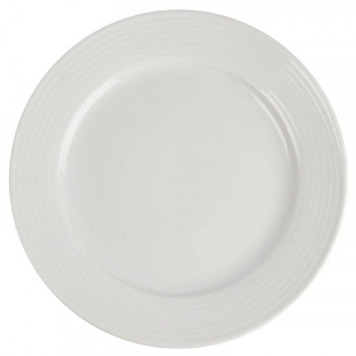 ASSIETTES EN PORCELAINE BLANCHES LINEAR OLYMPIA Ø 250 MM - LOT DE 12