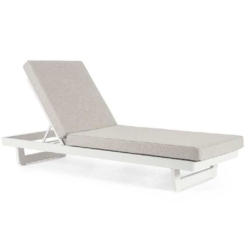Bain de soleil simple inclinable Infin blanc WG20 72 x 195 x 95 cm - par 2_0