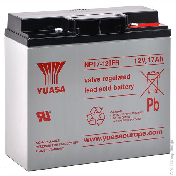 Batterie plomb AGM Yuasa NP17-12I FR - 12V 17Ah M5-F - Étanche et sans entretien_0