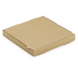 BOÎTE À PIZZA KRAFT AVEC PAPIER INGRAISSABLE RAJA 327X322X35 MM