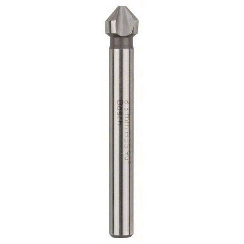 BOSCH 1 FRAISE À NOYER CONIQUE HSS, QUEUE CYLINDRIQUE, TROIS TAILLANTS 90°