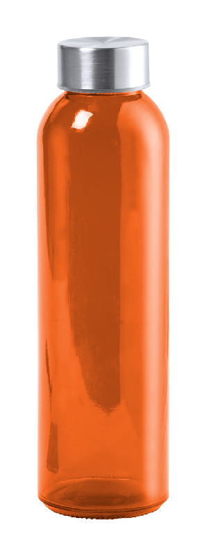 Bouteille de sport en verre transparent - bouchon en acier inoxydable - 500 ml - livrée en boîte cadeau_0