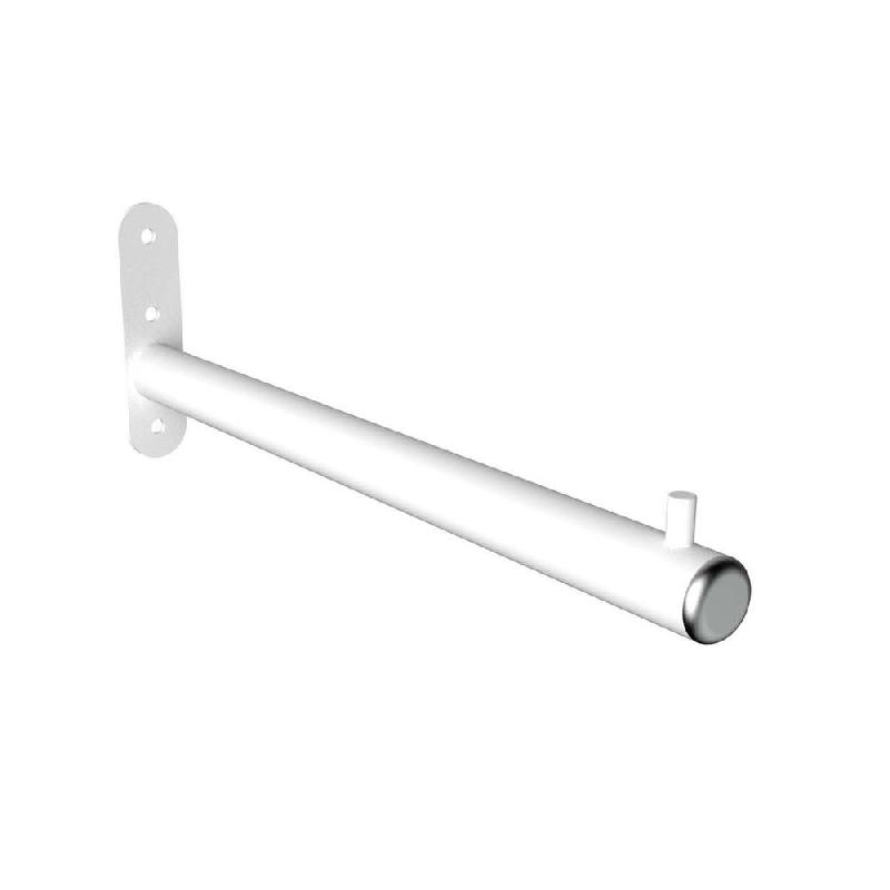 Bras droit mural Round en tube rond D.22 L300mm - blanc mat (sans visserie)_0
