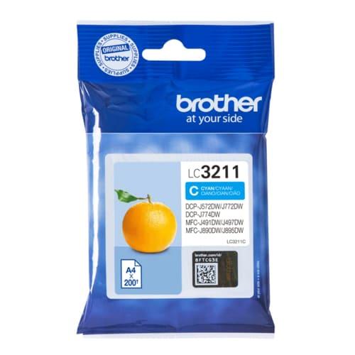 Brother - Cartouche jet d'encre cyan LC3211C - Capacité 200 pages - Compatible avec plusieurs modèles Brother_0