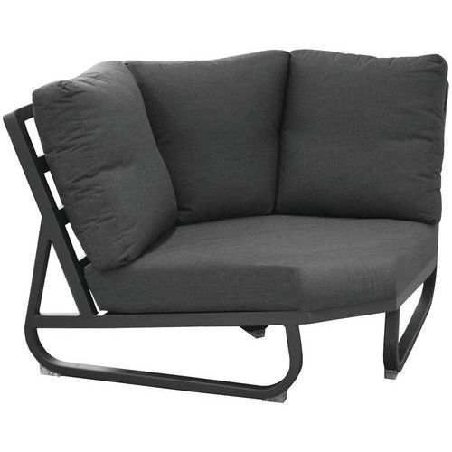 CANAPÉ D'ANGLE ANTONINO - GRAPHITE COUSSIN GRIS - PROLOISIRS