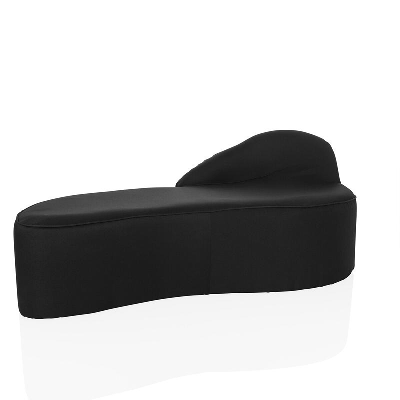 Canapé de salon / canapé de réception BARACOA Tissu noir hjh OFFICE - noir polyester 736522_0